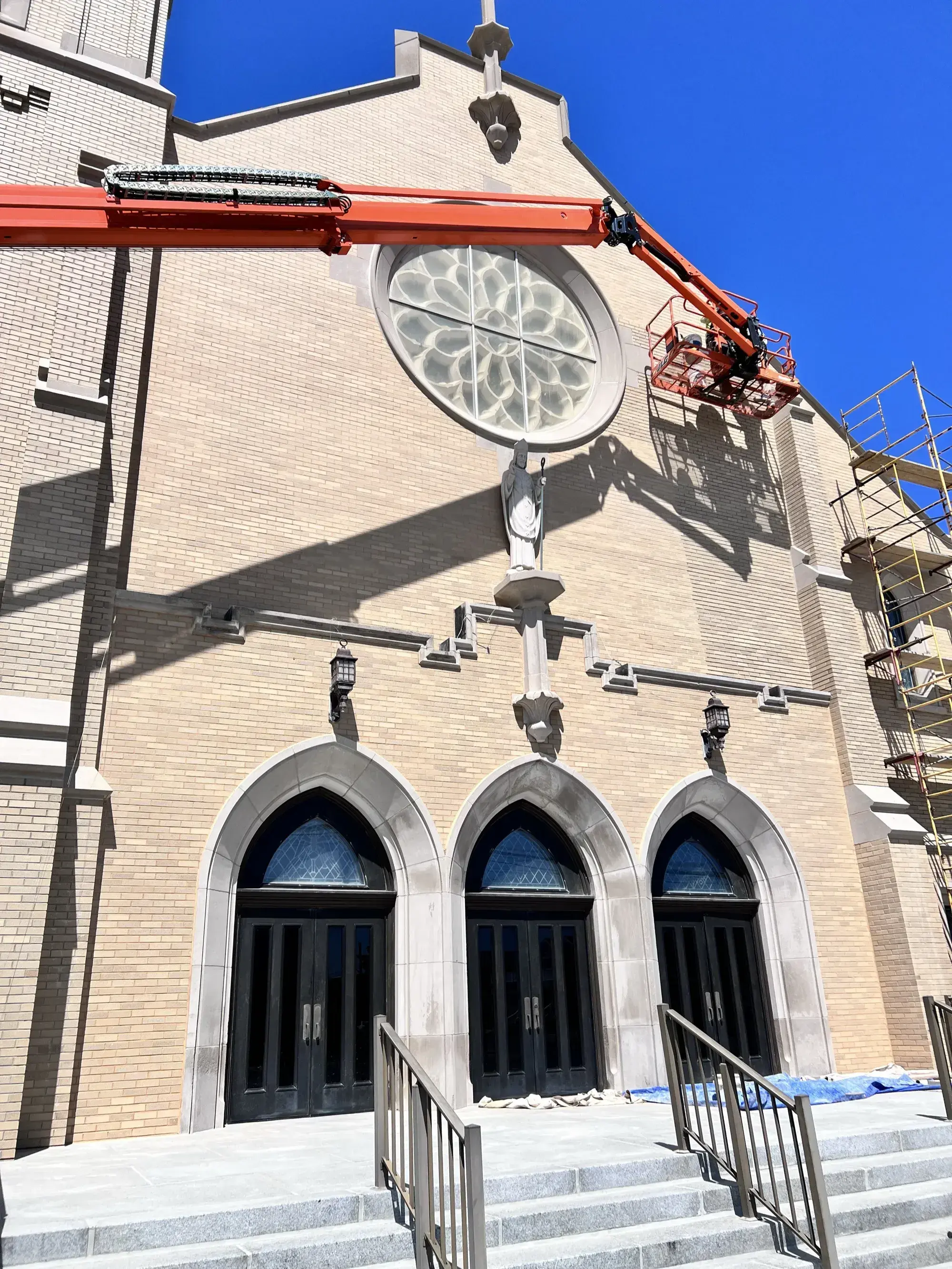Bell tower masonry repair and restoration by Anthony Pennacchi & Sons